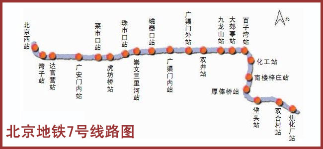 北京7号线地铁线路图和时间表