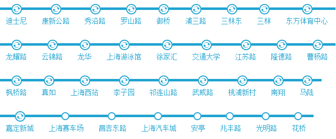 【上海地铁线路图】11号线地铁线路图_时间时