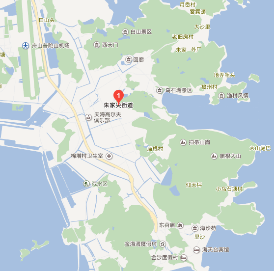 朱家尖大青山地图图片