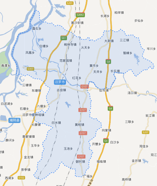 湖南汨罗乡镇地图图片