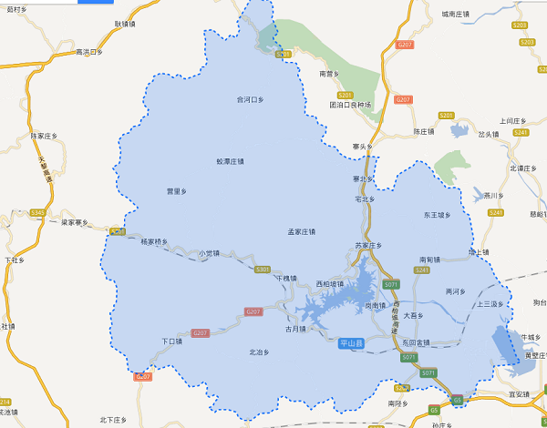 平山县温塘镇地图图片