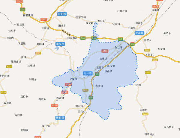 山西省晋中市介休地图图片
