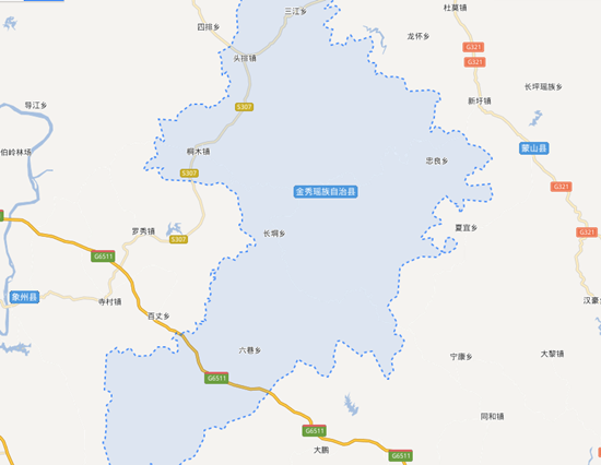 广西金秀县地图高清图片