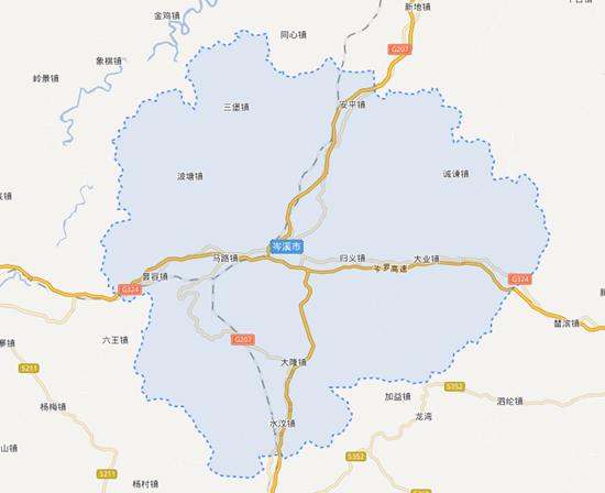 岑溪市市区地图图片