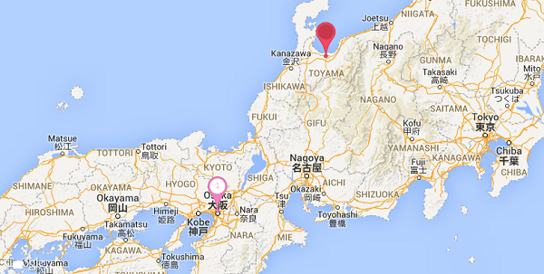 日本富山县地理位置图片
