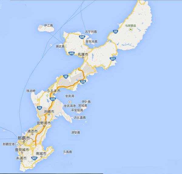 冲绳地理位置图片