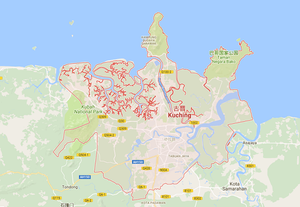 马来西亚古晋地图图片