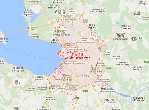圣彼得堡地理位置地图图片